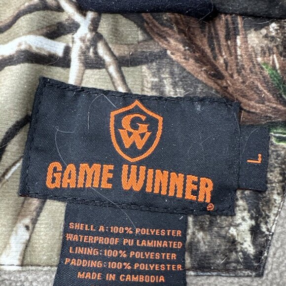 Game Winner Camo Hooded Jacket Womens Large Hunting Fleece Lined Full Zip Coat - Picture 3 of 13